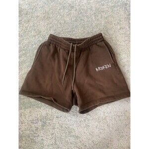 Mens Broken Planet Market Brown Heavy Thick Shorts Size Small 4.25" Inseam